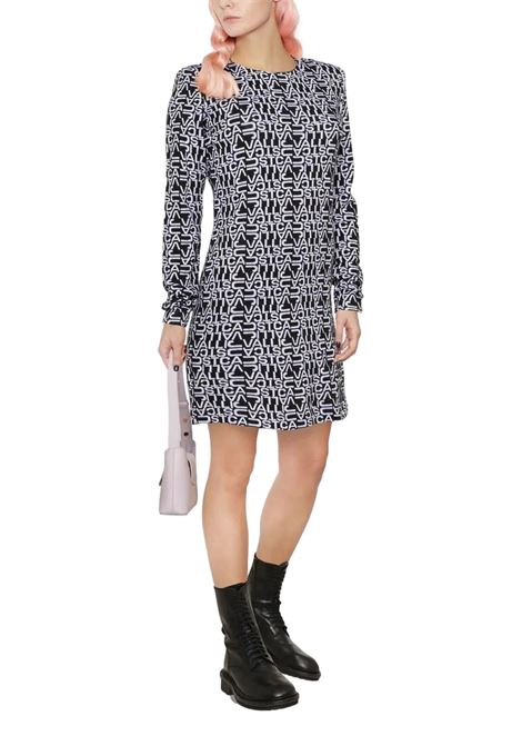 Just Cavalli logo-jacquard padded-shoulder dress JUST CAVALLI | dress | S04CT1266 N21661900